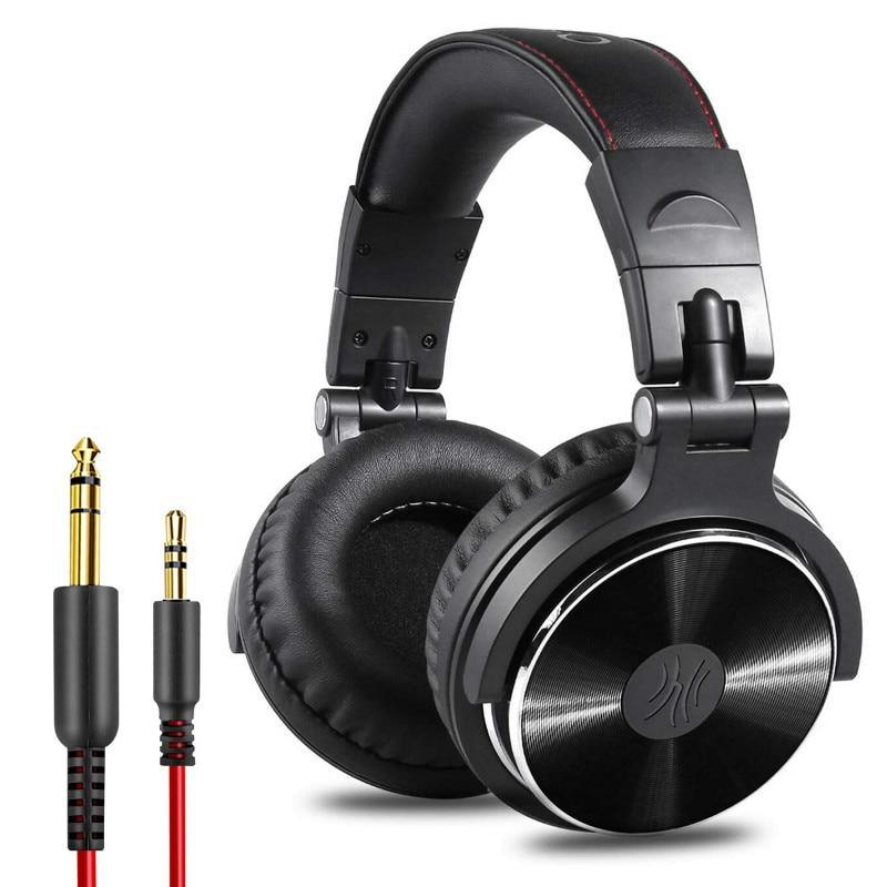 Studio ProffesionalDJ Headphones Dynamic Stereo DJ Headphone With Microphone HIFI Wired Headset Monitoring For Music Phone