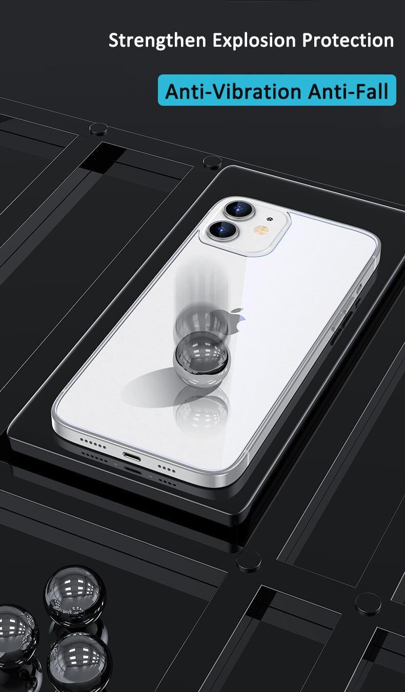 3 In 1 2PCS Front+Back+Lens Full Cover Tempered Glass Film For iPhone 12 11 Pro Max Mini Screen Protector For iPhone 13 Pro Max Glass Temper Glass Film Temper Glass Film Premium HD Clarity Anti-Fingerprint/Scratch for iPhone