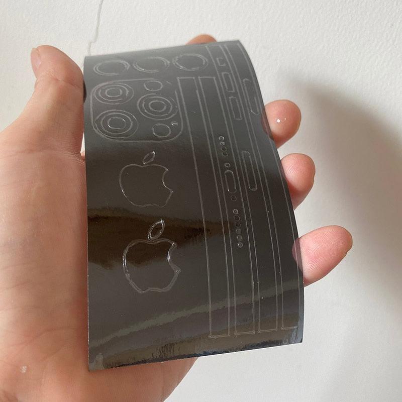 Frame Decal Skin for iPhone 13 Pro Max Side Film Cover Protector Ultra Thin Matte Stickers For 13 Mini Protector Film Side Frame Film Skin Anti-Scratch Sticker