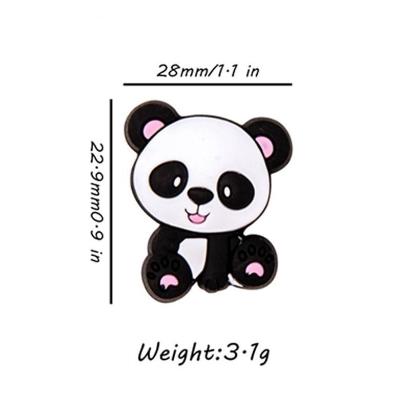 5PCS/SET Silicone Animal Beads BPA Free Baby Teething Beads Toy For Pacifier Clips New Born Silicone Rodent Tiny Rod Baby Teether For Baby Kids