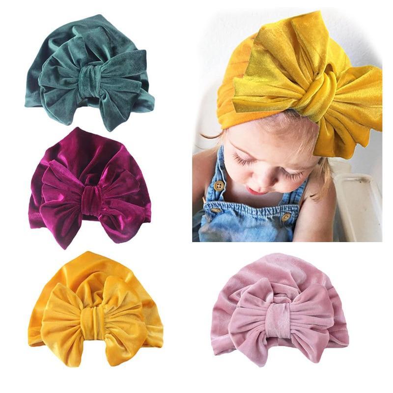 Infant Baby Headbands Solid Cotton Knot Turban Headband For Girls Beanie Hat Headwear For Girls
