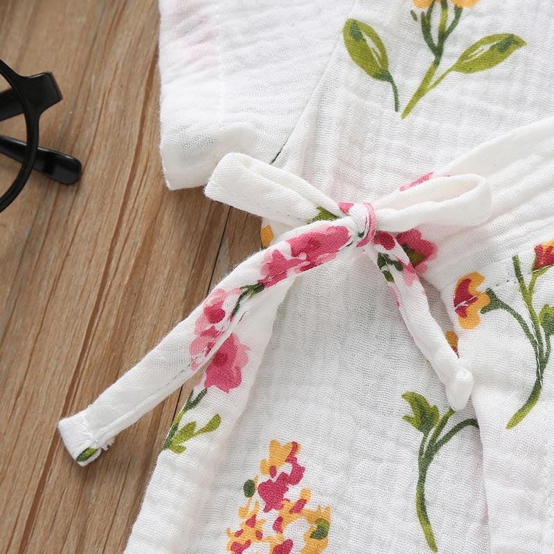 Summer Baby Girl/Boys Clothing Short-sleeved Rompers Jumpsuit Floral Print Cute Soft Newborn Infant Baby Playwear For Girls and Boys Kids