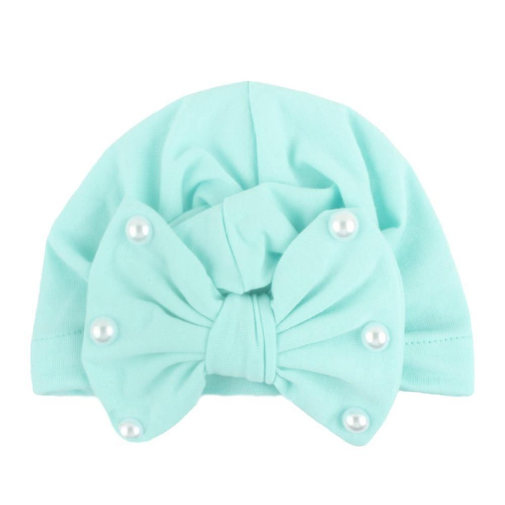 Modern Baby Hats Cute Rabbit Bow Knot with Pearls Baby Girl Hat with Pearls for Kids In Diamond Luxury Style