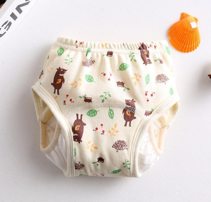 8-layer Pants Baby Diapers Reusable Training Pants Washable Cloth Diapers Waterproof Pants Nappies With Leak-proof Side