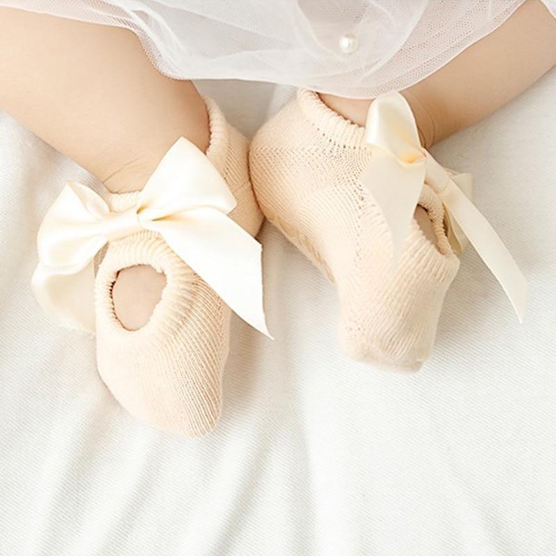 Baby Girl Anti-Slip Cotton Bow Lace Flower Floor Socks Spring Socks Excellent Quality Everyday Wear