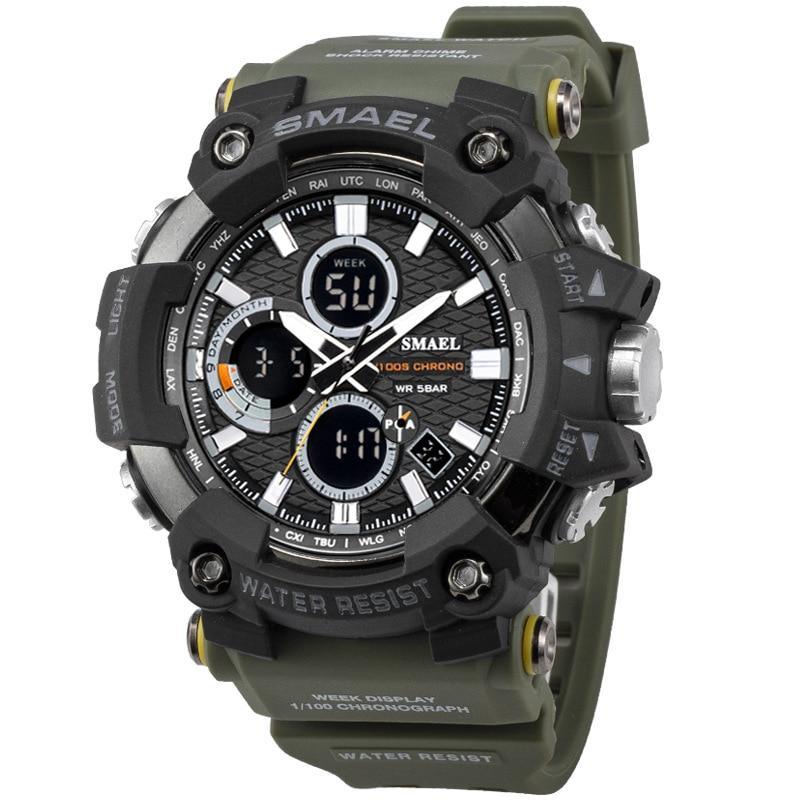 Men's Sports Watches Top Brand Luxury Military Quartz Watch Men Waterproof 50M Shock Digital Whats Relogio Masculino