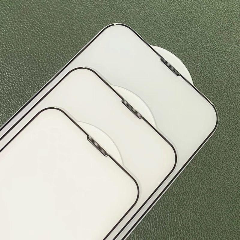 3Pcs Dust Net Protective Glass For iPhone 13 12 11 Pro XS Max XR 12 Mini Full Cover Protector Tempered Glass on iphone 13 14 Pro Soft Flexible Ceramic Film Screen Protector Compatible with iPhone