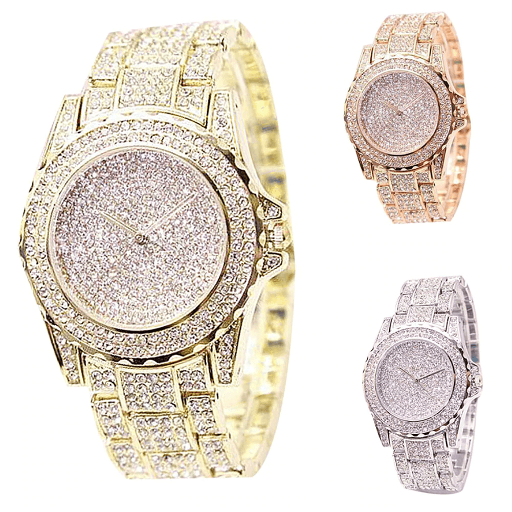 Fashion Watch Women Luxury Round Quartz Watch Wrist Watches for Women Shiny Gold Sliver Watches Wrist Watch For Ladies Gift