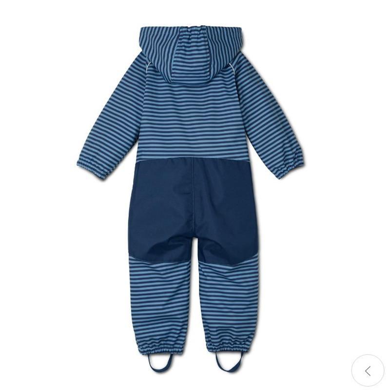 Ski suit For Children Soft Shell Outdoor Jacket Waterproof Fleece Lining Jumpsuit For Boys and Girls In Modern Colorful Design