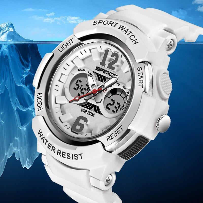 Fashion New Women Sports Waterproof 50m Watch With Digital LED Ladies Shock Display in Military Electronic Army Style