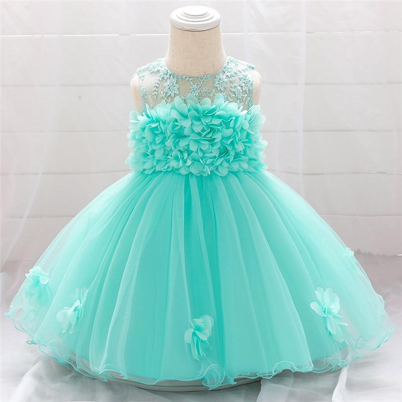 Luxury Elegant Handamde Girls Baby Dresses Lace Tulle Baptism Dresses for Party and Wedding Baby Clothing Dress