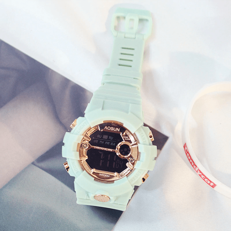 Electroic Shock Digital Watch Unisex Sports Waterproof Watch With LED Colorful Mode Wristwatch For Men and woman