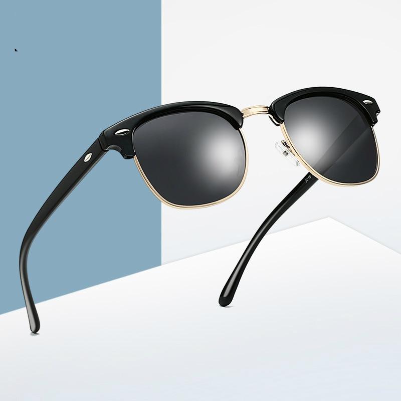 Polarized Sunglasses Men Women Brand Design Eye Sun Glasses Women Semi Rimless Classic Men Sunglasses Oculos De Sol UV400