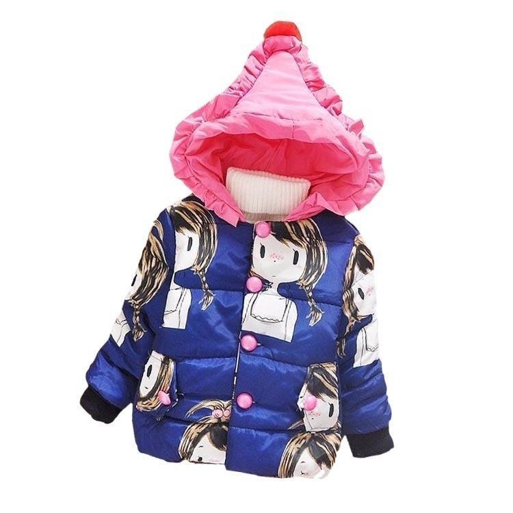 Luxury Newborn Children Plus Cute Hooded Cotton Jacket Infant Clothing for Baby Girls In Elegant Colorful Design For Winter