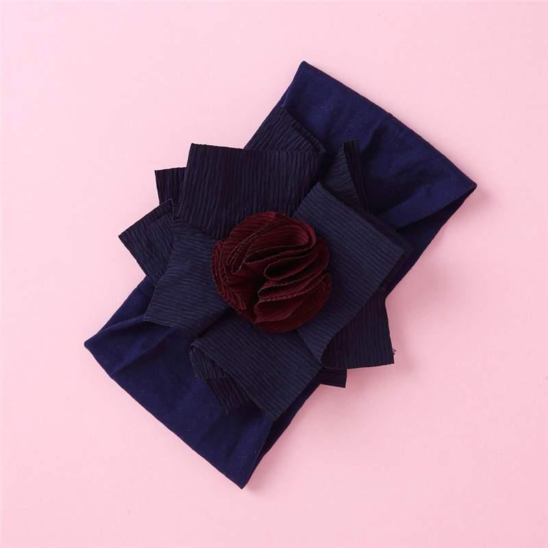 ILuxury Handmade Infant Child Hair Band Three-dimensional Alloy Rhinestone Crown Headdress Elastic Headband Turban For Baby Girls