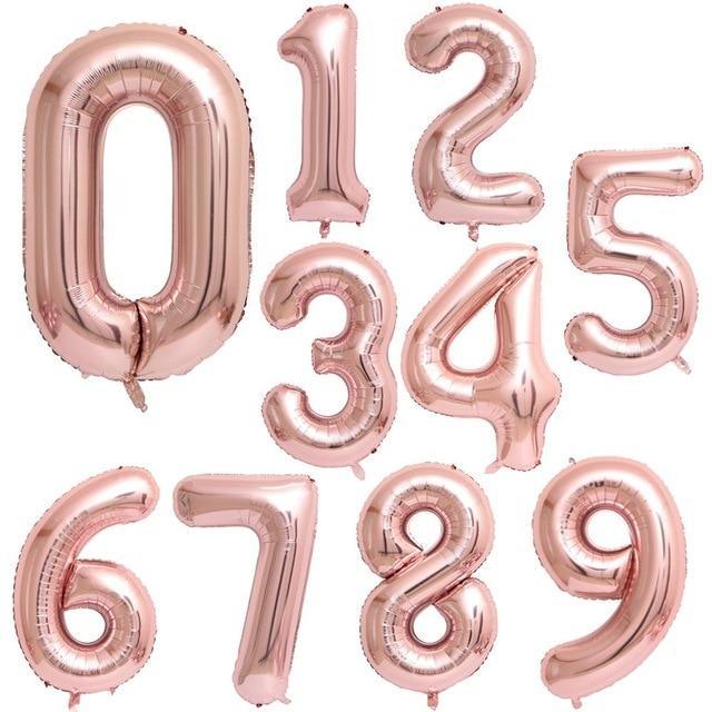 NEW Big Modern 32inch Luxury Number Foil Helium Balloons For Birthday Party and Celebrations Modern Decoration