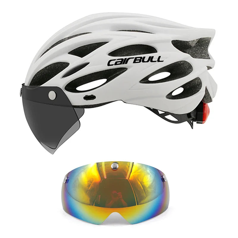 Visored Bike Helmet with LED Light