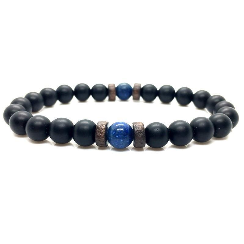 Lava Stone Men Wrist Bracelet Natural Moonstone Bead Tibetan Chakra Diffuser Bracelets For Men Jewelry Cool Gifts