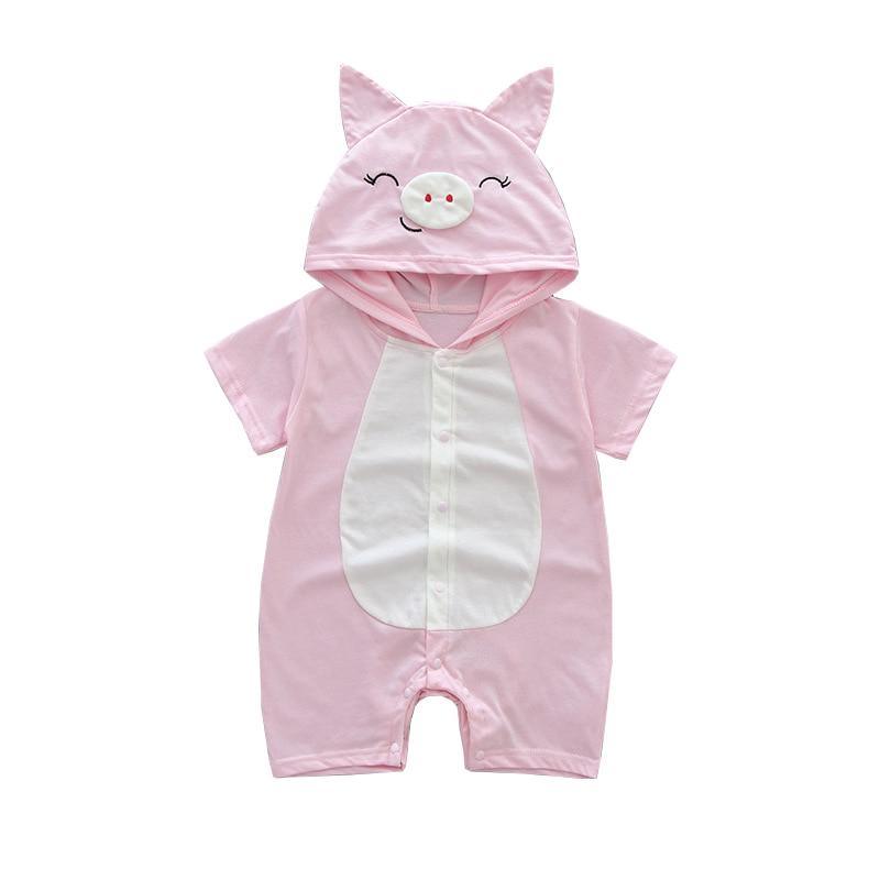 Infant Jumpsuit Summer Romper Cartoon Animal Print Girl and Boy Cotton Suit Newborn Romper Design