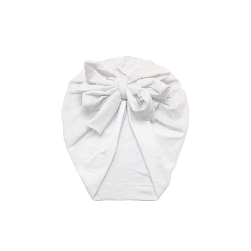 Luxury Modern Baby Headband Hat Bowknot Print Cotton Stretchy Turban Headband Infant Head Wrap Beanie Hat For Babies and Kids