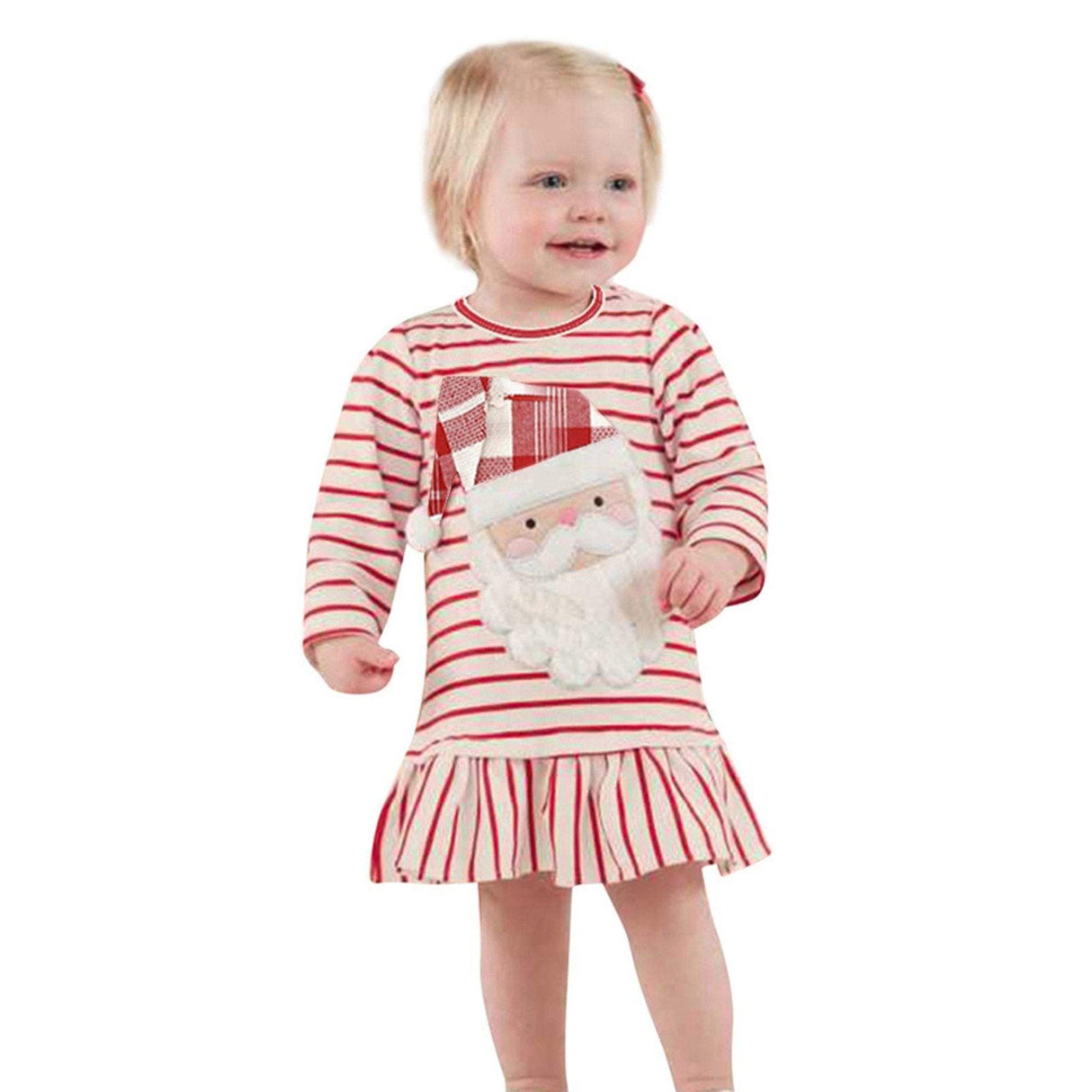 Baby Girl Princess Dress Toddler Kids Stripe Christmas Cartoon Deer Outfits Unique Design