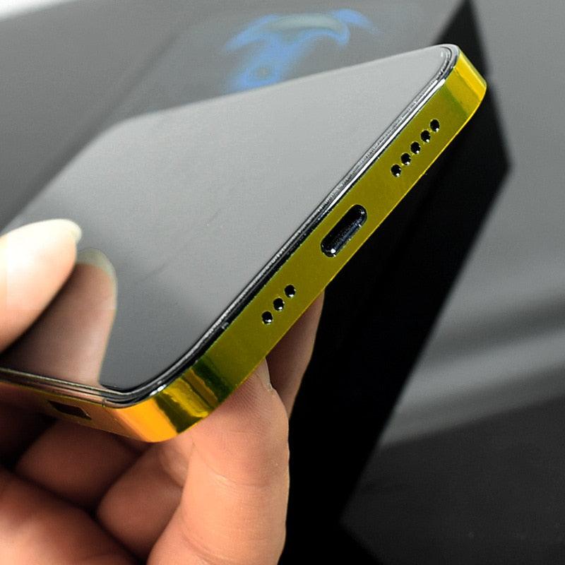 Frame Decal Skin for iPhone 13 Pro Max Side Film Cover Protector Ultra Thin Matte Stickers For 13 Mini Protector Film Side Frame Film Skin Anti-Scratch Sticker