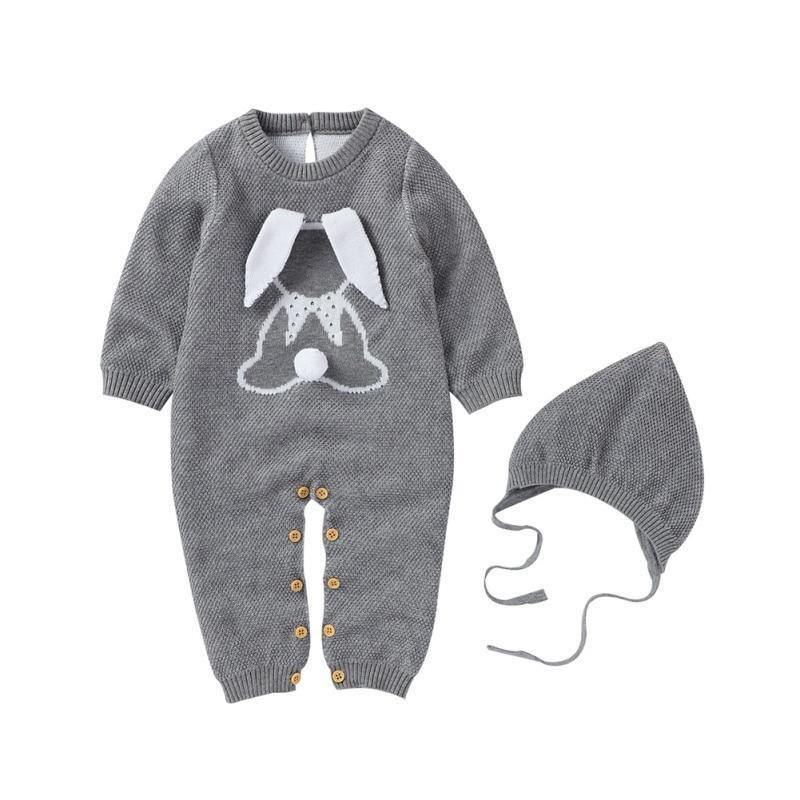 Handmade Modern Luxury Christmas Baby Rompers Newborn Rabbit Baby Jumpsuit Overall Long Sleeve Baby Boys Clothes