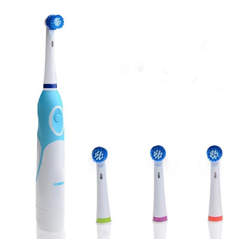 Modern Rotation Proffesional Electric Toothbrush with 4 & 8 Replacement Heads Deep Clean Battery Operated Tooth Brush Teeth Whitening Teethbrush For Adults