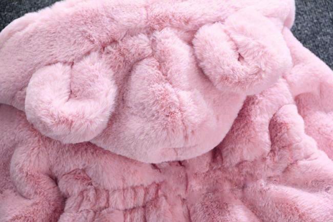 Baby Girl Modern Designer Style Jacket Hooded Cute Thicker Warm Soft Toddler Coat For Kids