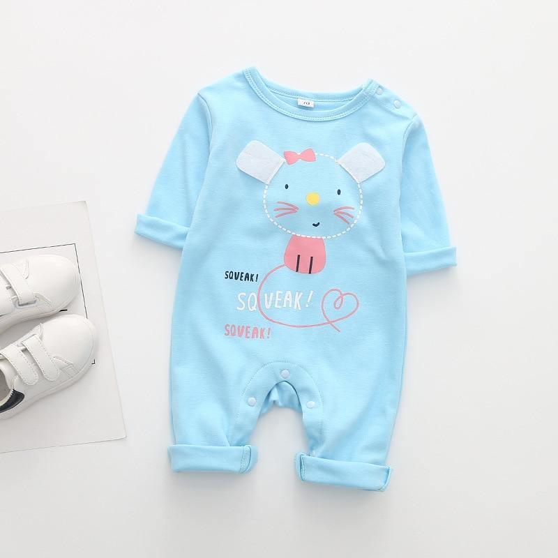 Fashion Trend Stevvex Cute Animals Spring Romper Newborn Baby Clothes Kids Long Sleeve Underwear Cotton Boys Clothes Romper For Kids