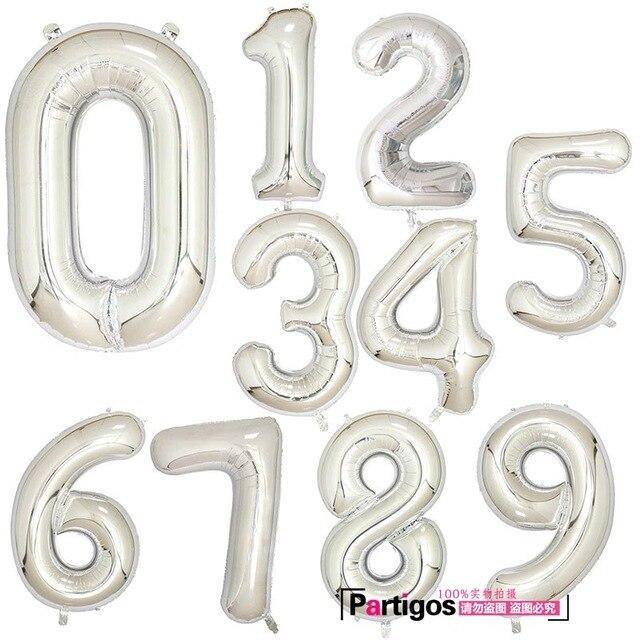 NEW Big Modern 32inch Luxury Number Foil Helium Balloons For Birthday Party and Celebrations Modern Decoration
