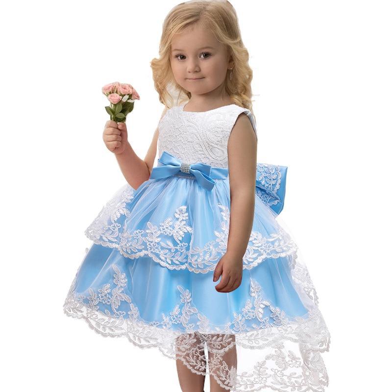 1st Birthday Dress For Baby Girl Clothes Princess Ceremony Pink Blue Red Dresses Excellent Look Unique Design