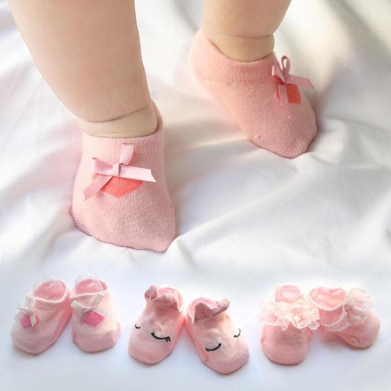 Baby Girl Anti-Slip Cotton Bow Lace Flower Floor Socks Spring Socks Excellent Quality Everyday Wear