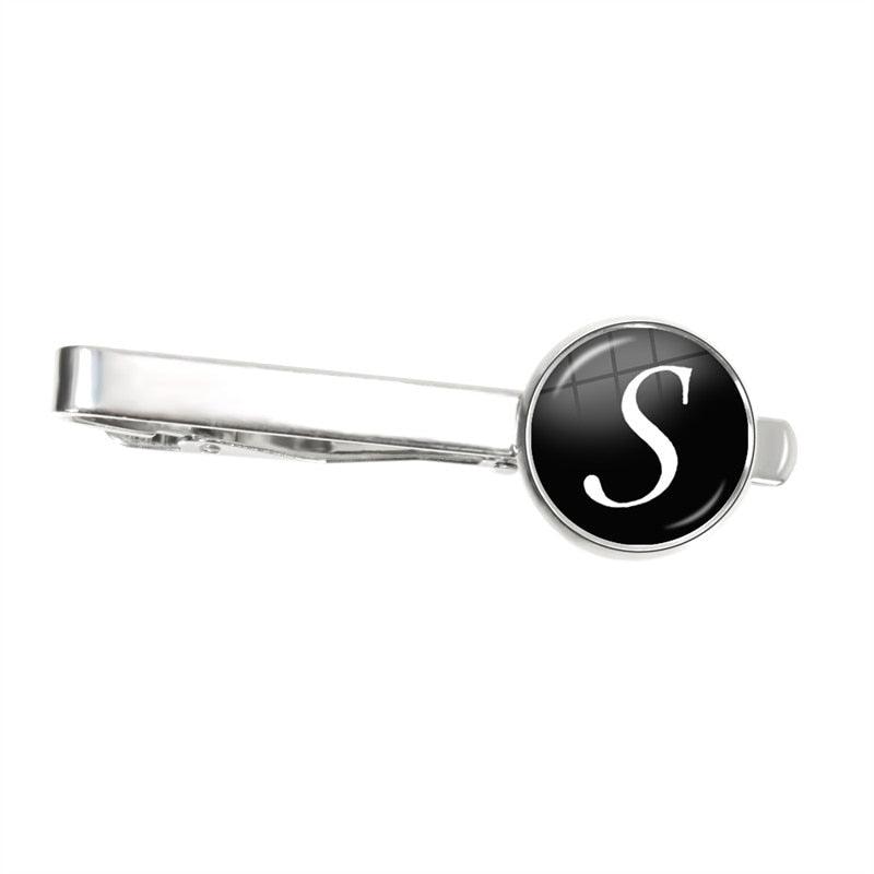 Men's Fashion 26 Alphabet Letters Tie Clips Personality Name Letters Jewelry Letter Tie Clip Men's Fashion Tie Pin Buckle Clip Tie Decoration Suit Accessories Men Necktie Clip Pin Suit Accessories Gift