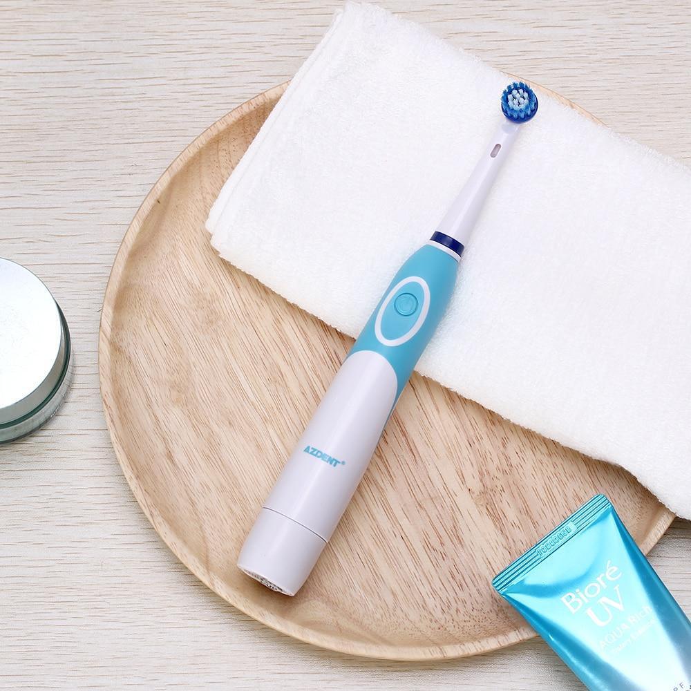 Modern Rotation Proffesional Electric Toothbrush with 4 & 8 Replacement Heads Deep Clean Battery Operated Tooth Brush Teeth Whitening Teethbrush For Adults