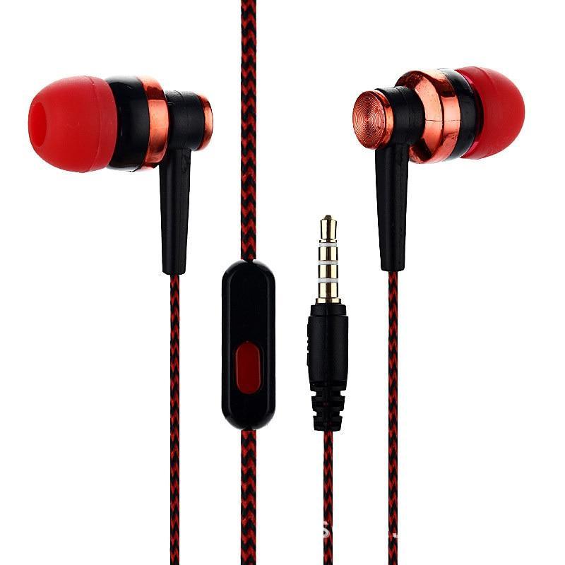 STEVVEX In-ear Braided Wiring Cord Universal Music Subwoofer Earphone Wheat Wire Earphone For Smart Phone and Android Mobile Phone