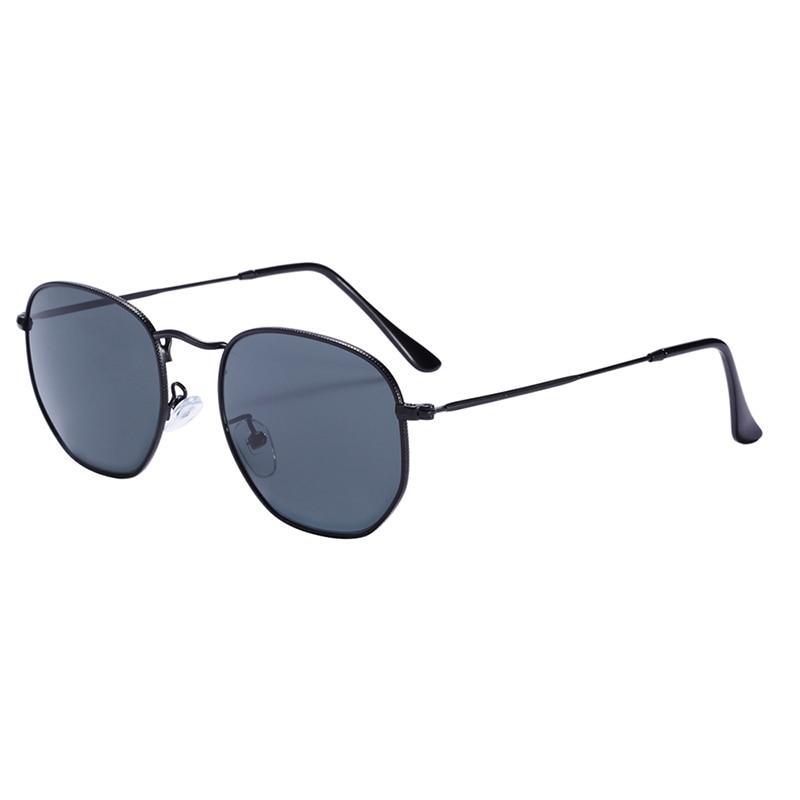 New Luxury and Elegant Reflective Universla Sunglasses for Men and Women Stainless Steel Frame Eyewear Mirror Hexagon Glasses With UV400 Protection