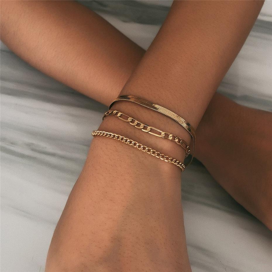 Bohemian Geometric Crystal Multi Layer Bracelets Bangles Charm Adjustable Lasso Bracelet Set For Women Luxury Jewelry Gifts