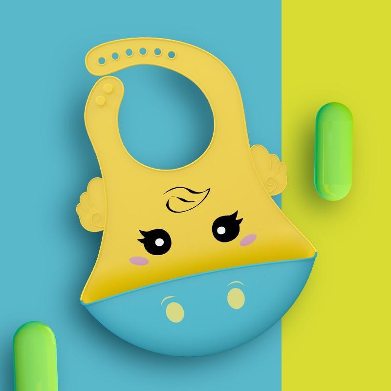 Adjustable Oil-proof Food Grade Silicone Drool bib Soft And Comfortable Saliva Towel Lunch Baby Bib For Babies and Kids