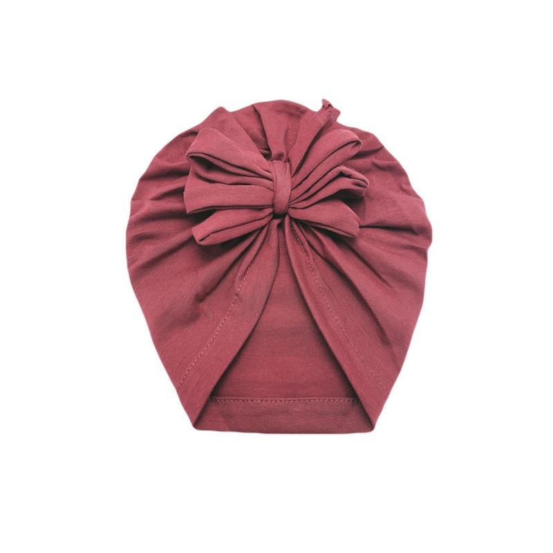 Luxury Modern Baby Headband Hat Bowknot Print Cotton Stretchy Turban Headband Infant Head Wrap Beanie Hat For Babies and Kids