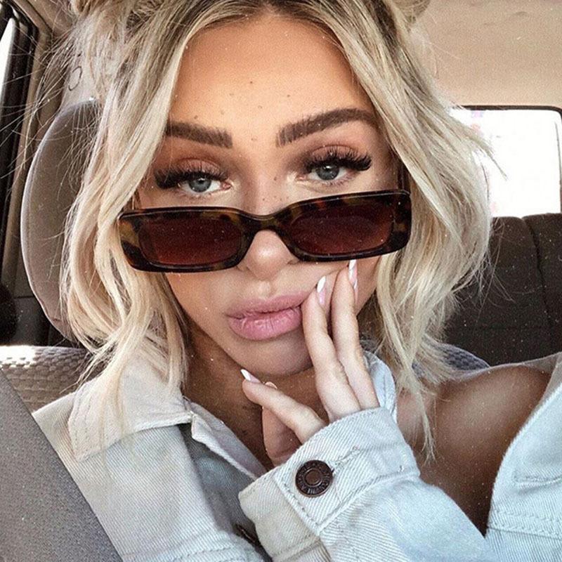 Vintage Retro Small Rectangle Sunglasses Women Brand Designer Square Sunglasses Shades Female UV400