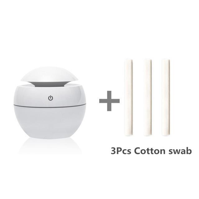 Mini Air Humidifier Ultrasonic USB Aroma Wood Grain LED Night Light Electric Essential Oil Diffuser Aromatherapy Home