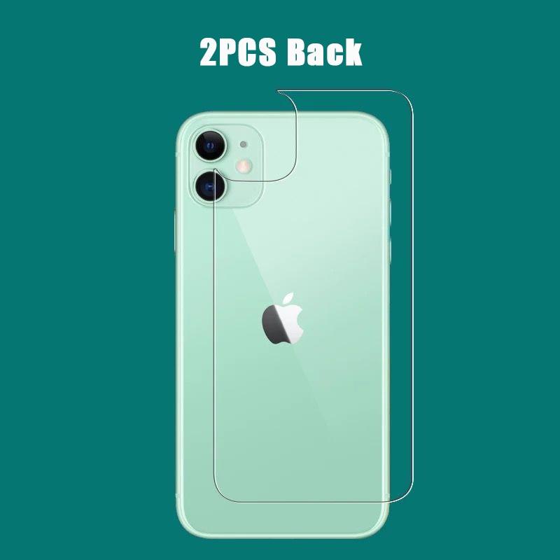 3 In 1 2PCS Front+Back+Lens Full Cover Tempered Glass Film For iPhone 12 11 Pro Max Mini Screen Protector For iPhone 13 Pro Max Glass Temper Glass Film Temper Glass Film Premium HD Clarity Anti-Fingerprint/Scratch for iPhone