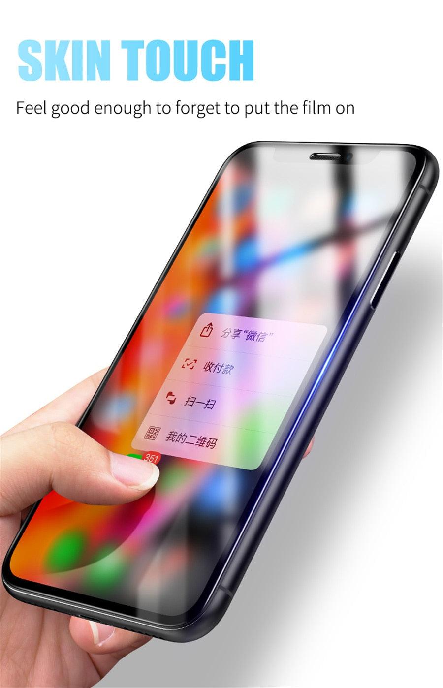 Full Cover Ceramics Screen Protector Explosion-proof Soft Film For iPhone 12 Mini 11 Pro XS Max XR X 8 7 6S Plus SE2 Soft Glass Tempered Glass Screen Protector Compatible iPhone