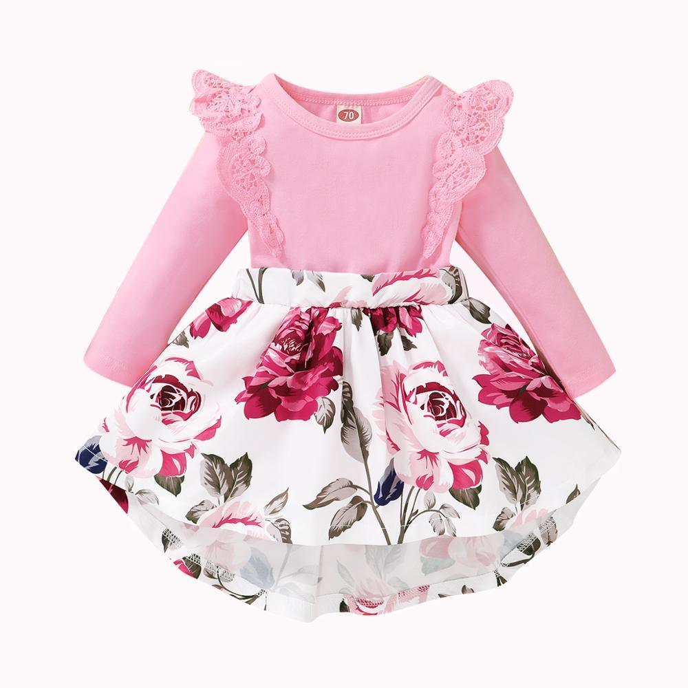 Baby Girl Flower Dress Pretty Bow Outfits Long Sleeve Toddler Girl Unique Design Perfect Gift