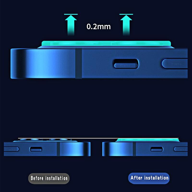 5PCS Tempered Glass For iphone 13 Pro Max Mini Camera Lens Protectors Film For 12 11 se3 se 2022 2020 6 7 8 plus Tempered Glass Camera Protector Case Friendly Camera Lens Protector For iPhone