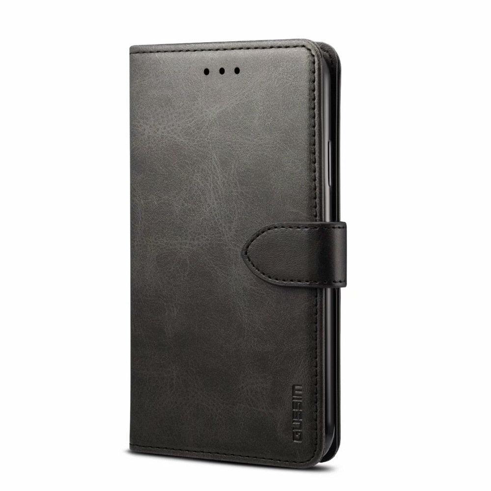 Luxury Red Leather Magnetic Flip Case For Iphone 14 12 13 11 11 Pro Max Xr Xs Max X Wallet Cover For iphone Leather Wallet Case Card Slots Kickstand Magnetic Buckle Flip Phone Cover