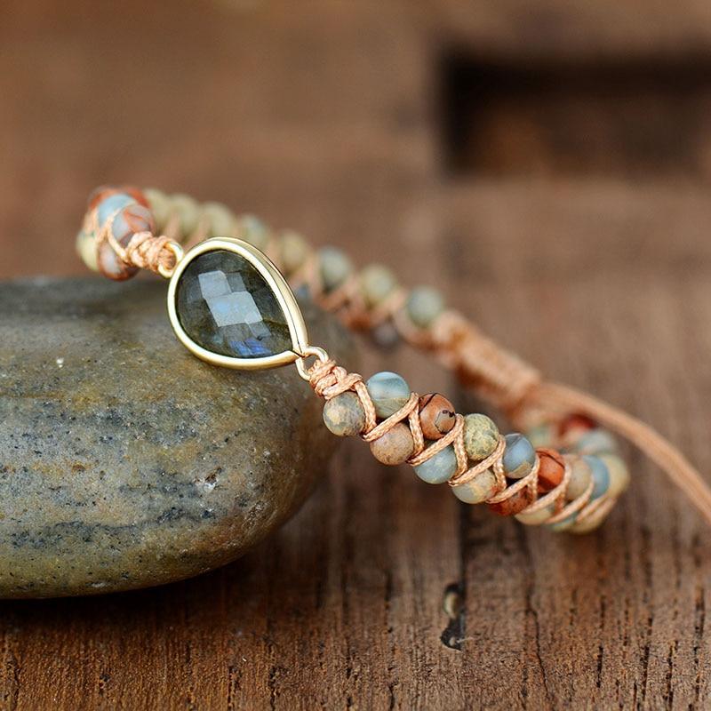 Handmade Luxury Wax Elegant Bracelet With Stone In Modern Colorful Design For Woman and Ladies