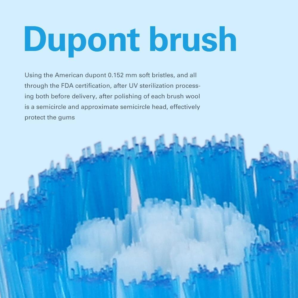 Modern Rotation Proffesional Electric Toothbrush with 4 & 8 Replacement Heads Deep Clean Battery Operated Tooth Brush Teeth Whitening Teethbrush For Adults