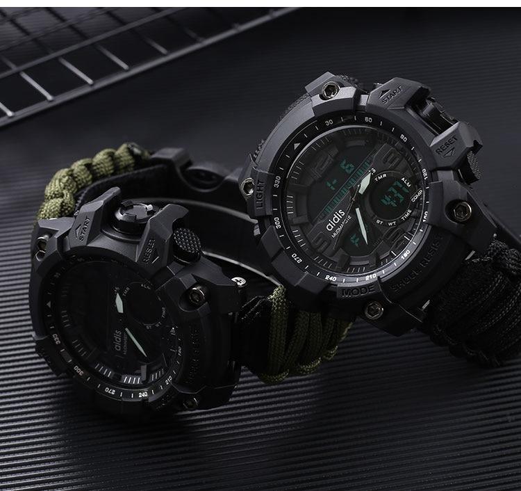 Military Survival Men Watch With Compass/whistle /scraper/Waterproof 30M Outdoor Men Sports G Style -Shock Watch Relogio Masculino